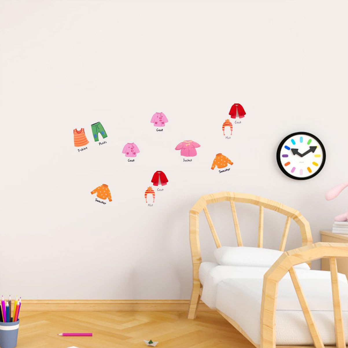 Didiseaon 8 Set Etichette per Abbigliamento Stickers per Organizzazione Facili Applicare e Rimuovere per La Classificazione Dei Camera