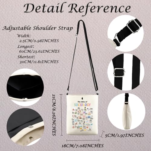 MNIGIU Sociology Crossbody Bag Sociologist Gift Sociology Lover Gift Sociology Student Graduation Gift4