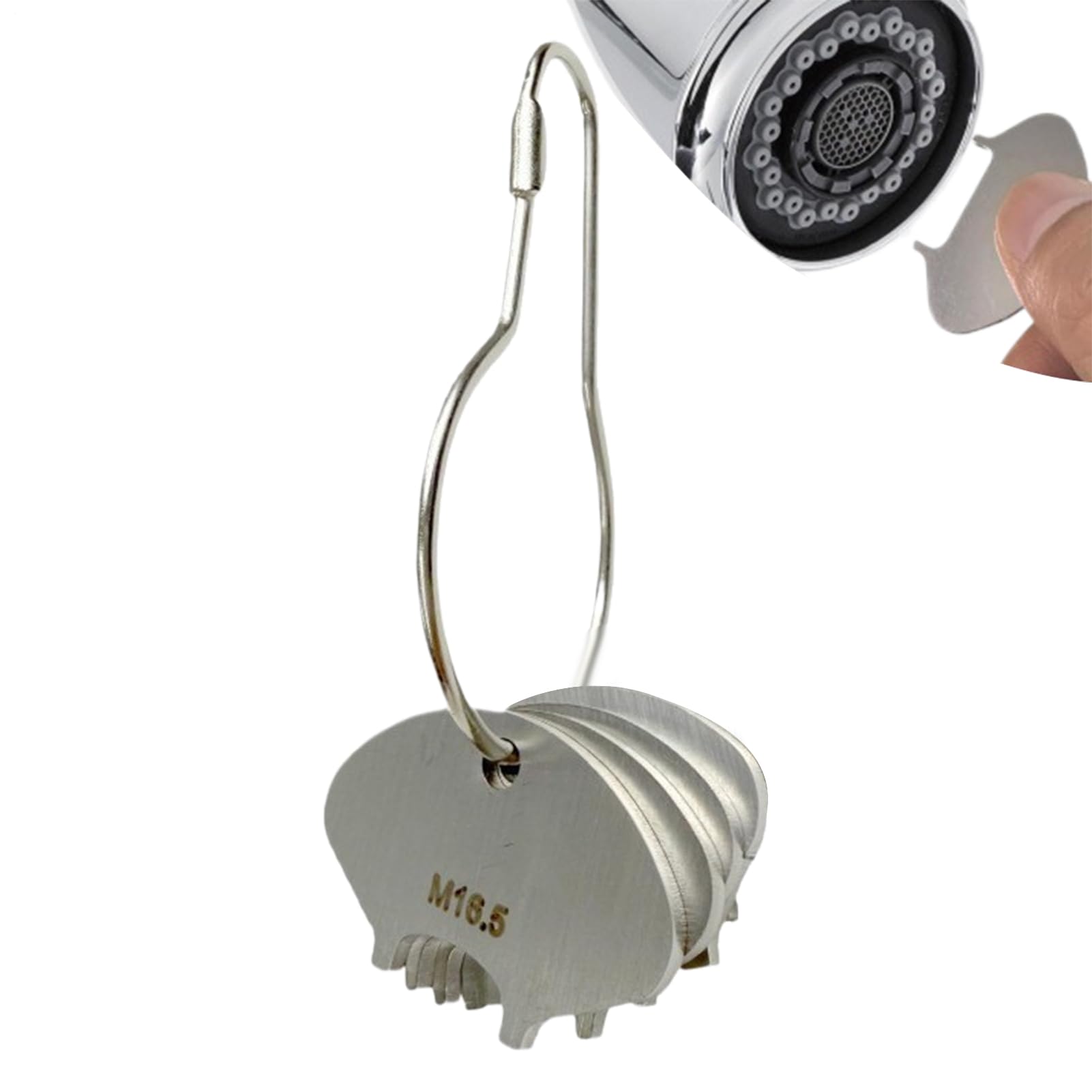 Generico Chiave Per Aeratore Rubinetto | Chiave Filtri Acciaio - 4 Pezzi Attrezzo Per Aeratore Rubinetto,Per Bagno Cucina Termosifone Vasca Da Bagno Casa Hotel Dormitorio Appartamento