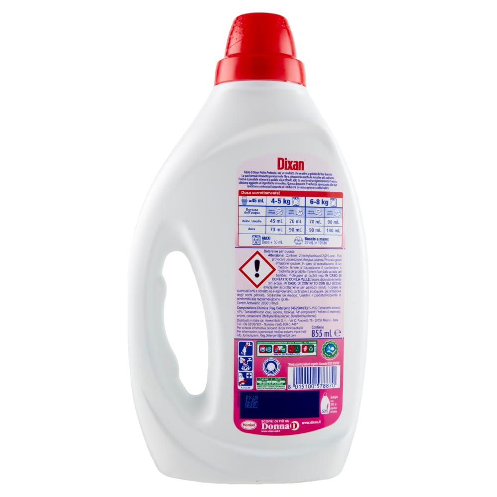 Dixan Detersivo Lavatrice Liquido Color, 5 confezioni da 42 lavaggi, 210 lavaggi totali