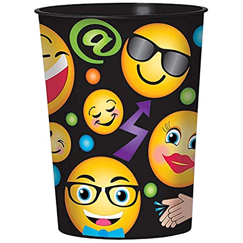 amscan421681 Emoji Plastic Favour Cups 473ml-1 Pc