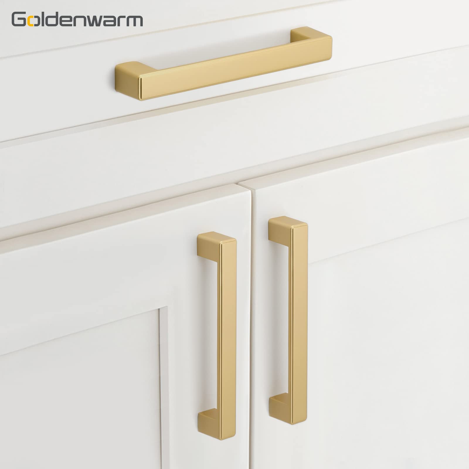 Goldenwarm Paquete De 5 Tiradores Dorados Para Gabinetes De