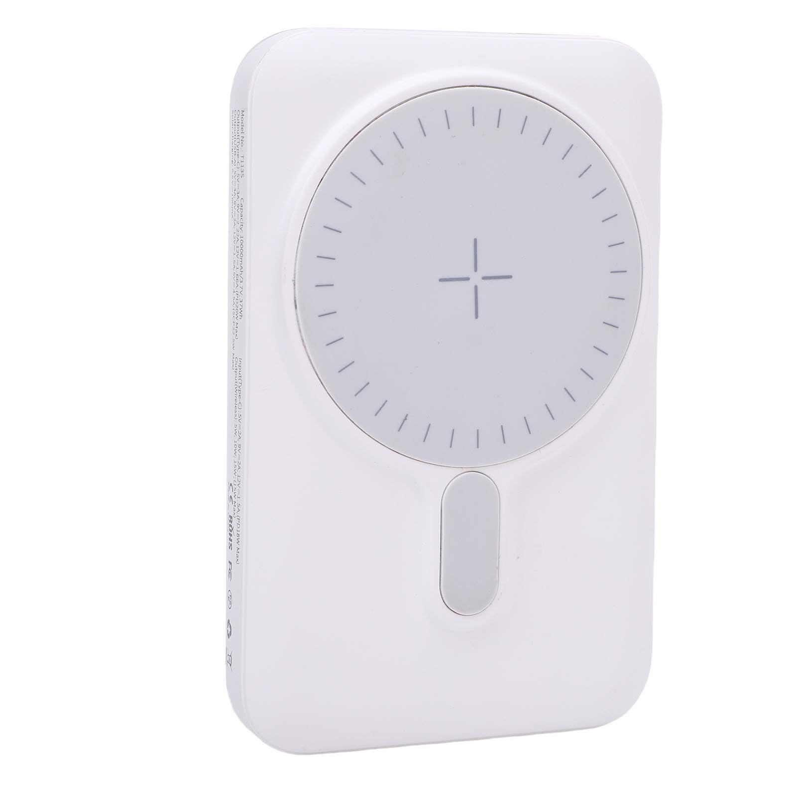 VGEBY Banque D'énergie Solaire 10 000 MAh, Chargeur Portable sans Fil à Charge Rapide, Batterie Magnétique avec ABS Ignifuge, pour Camping, Voyage, Urgence