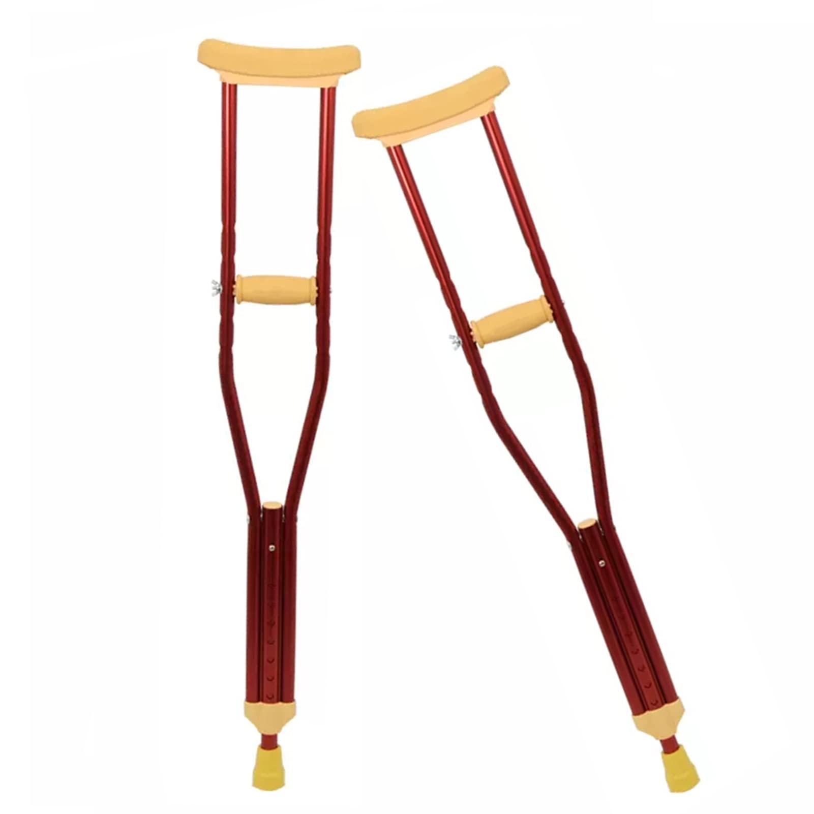 Muletas Ajustables para Axilas,Muletas Médico para Adultos, Muletas Ultraligeras de Aluminio para Mujer (Color : Rouge, Size : 2counts)