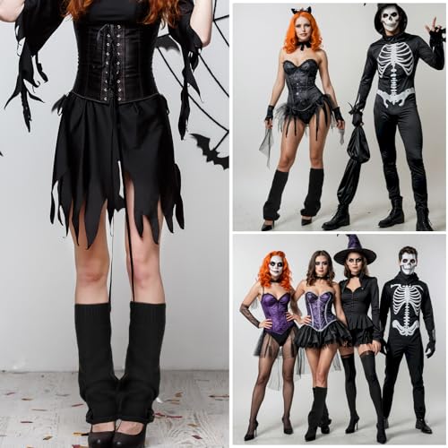 Leg Warmers for Girls Women, Y2K Goth Harajuku Style Leg Warmers, Flared Knit Boot Socks, Japanese Lolita Accessories2