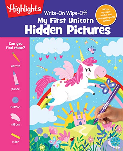 Write-On Wipe-Off My First Unicorn Hidden Pictures: With a Dry-erase Marker and Replayable Sparkle Stickers@ (Write-On Wipe-Off My First Activity Books)
