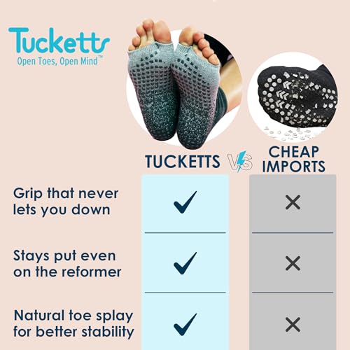 Image of Yoga Socks for Women Non Slip, Toeless Non Skid Sticky Grip Sock - Pilates, Barre, Ballet