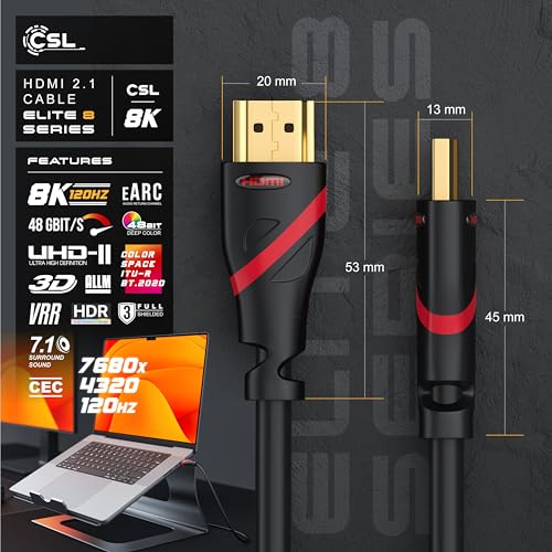 CSL, cavo HDMI di 5 m, Ultra HD, 4K (ad alta