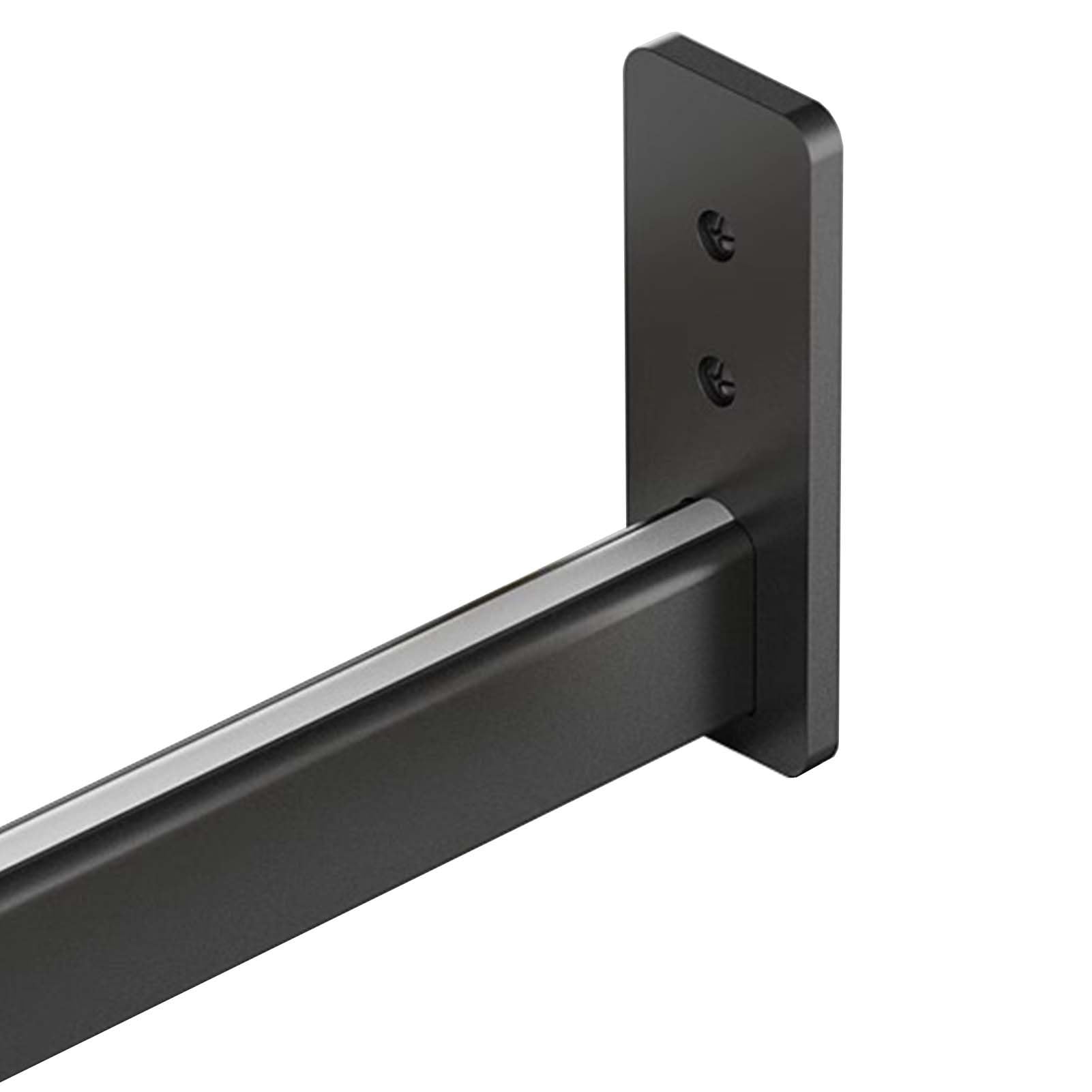 Wall or Top Mounted Wardrobe Garment Rack, 16-59 Inch Closet Pole Easy to Cut, Brackets Accessories Included(150cm(59"))