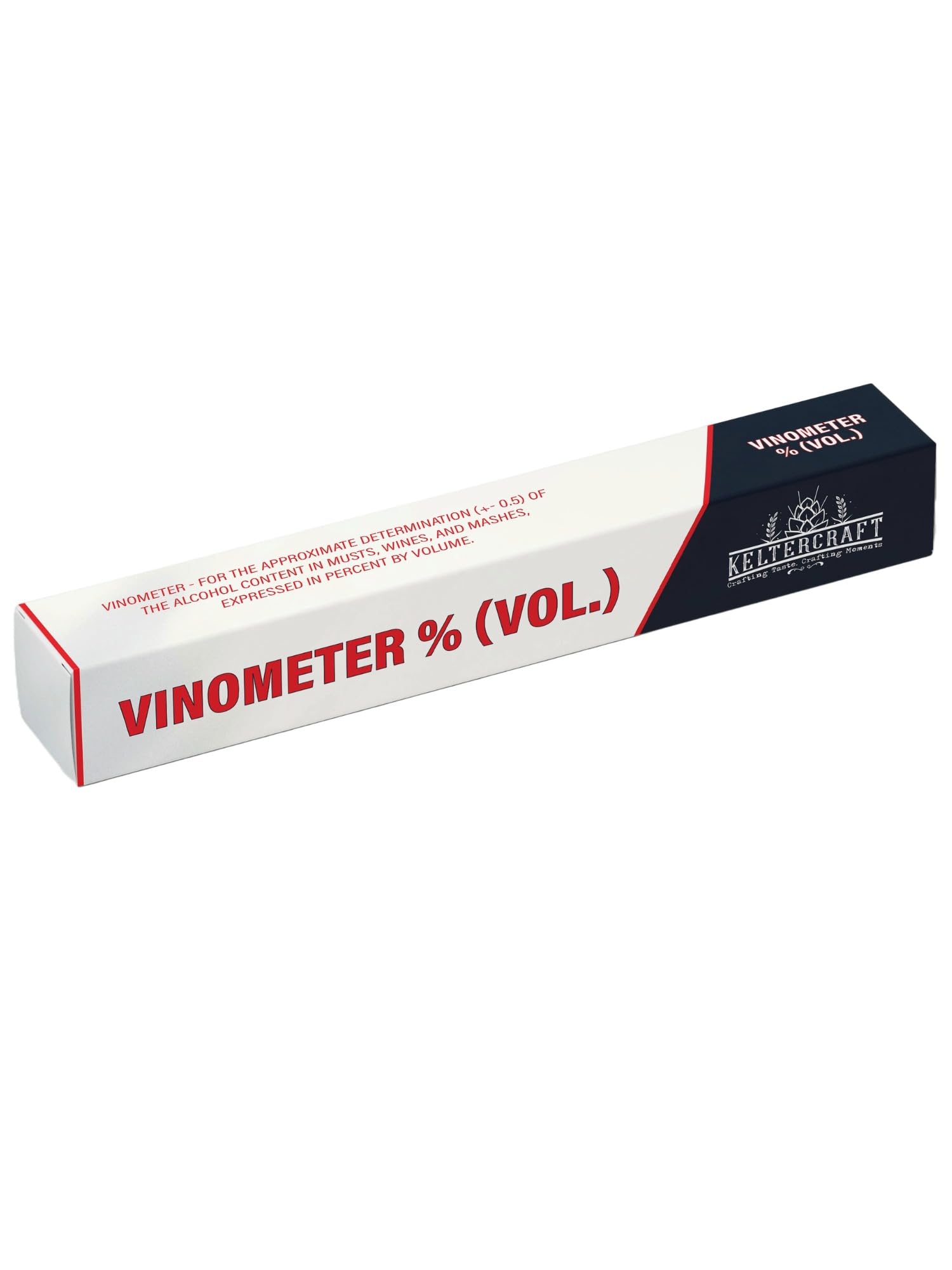 Vinomètre 0–25% vol alcoolmètre – Instrument de mesure précis pour vin de fruits et de baies – Pour vignerons amateurs et boissons DIY – incluant un chiffon en microfibre