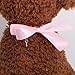 XKSRWE Dog Cat Pearls Necklace Collar with Rhinestone Bone Charm Pet Puppy Jewelry (Pink, Large)