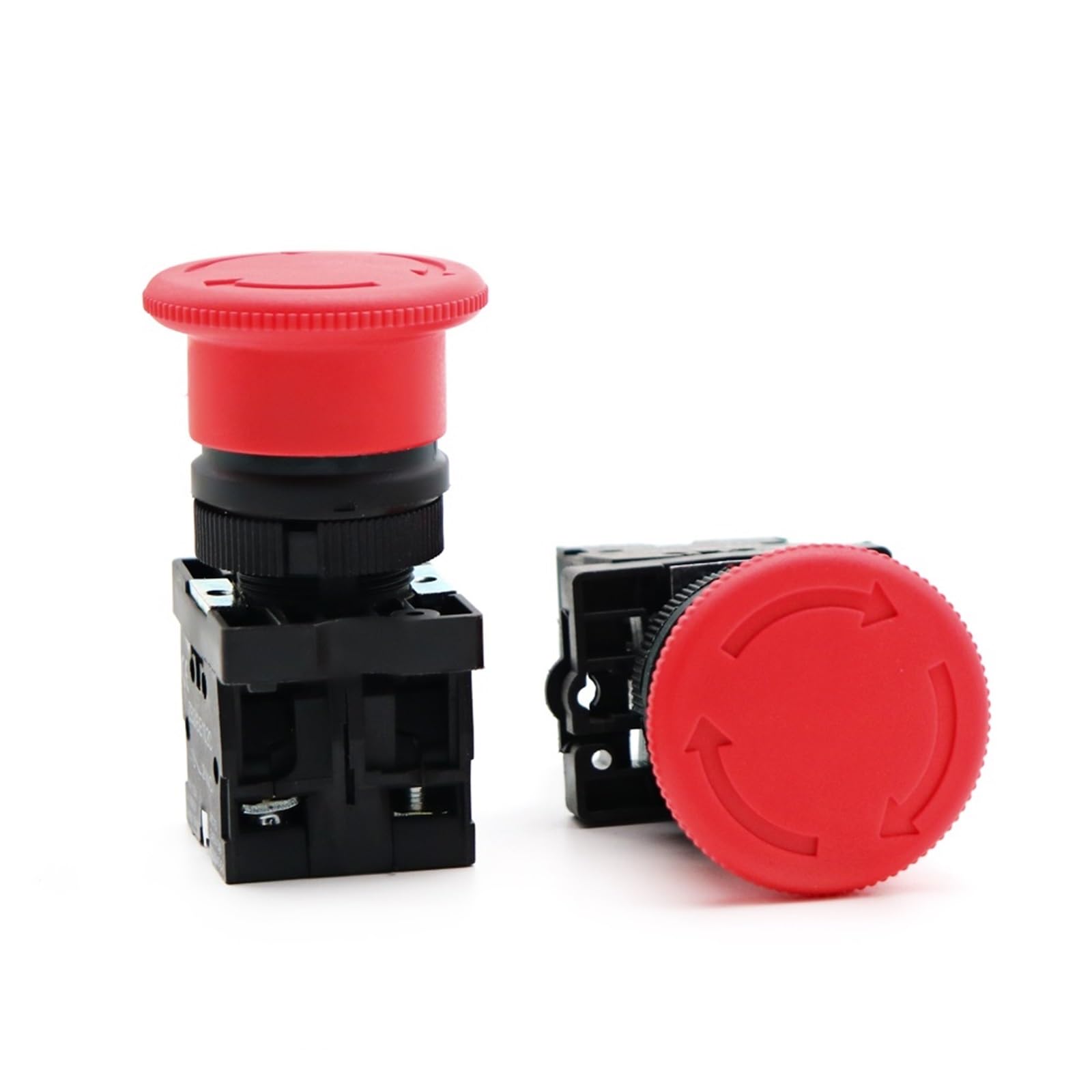 2 interruptores de botón de parada de emergencia de 22 mm XB2-ES442 ES542 ES642 BS142 con cierre automático 600 V 10 A 220 V 12 V 24 V