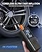 Tire Inflator Portable Air Compressor, 180PSI and 3X Faster Portable Air Compressor with Digital Pressure Gauge, Cordless Air Pump with Powerful Battery, for Car, Motorcycle, Bike, Ball