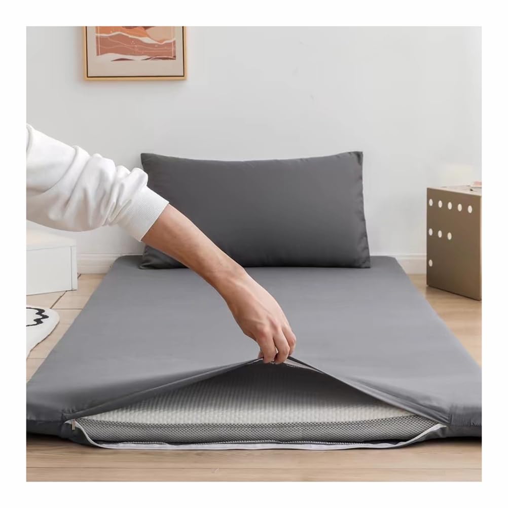 Mswborml H Comfy Japanese Futon Mattress Protector Cover Breathable Futon Floor Mattress Cover Wit Zipper For Single Double Futon, Washable Tatami Futon Mattress Dust Cover,,90X200cm/35X79in