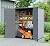 HOMSPARK Outdoor Storage Shed 6x4 Ft, All-Weather Resistant Resin Garden Sheds & Outdoor Storage Clearance with Floor & Windows, Double-layer Plastic Tool Sheds for Patio, Garden & Lawn(Grey,Flat Top)
