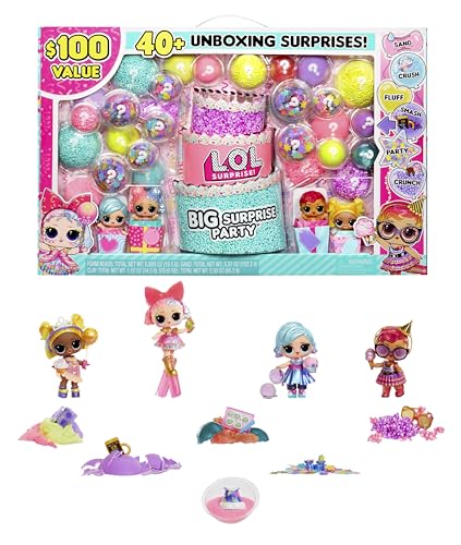 LOL Surprise Big Party With 4 Collectible Dolls, 40+...
