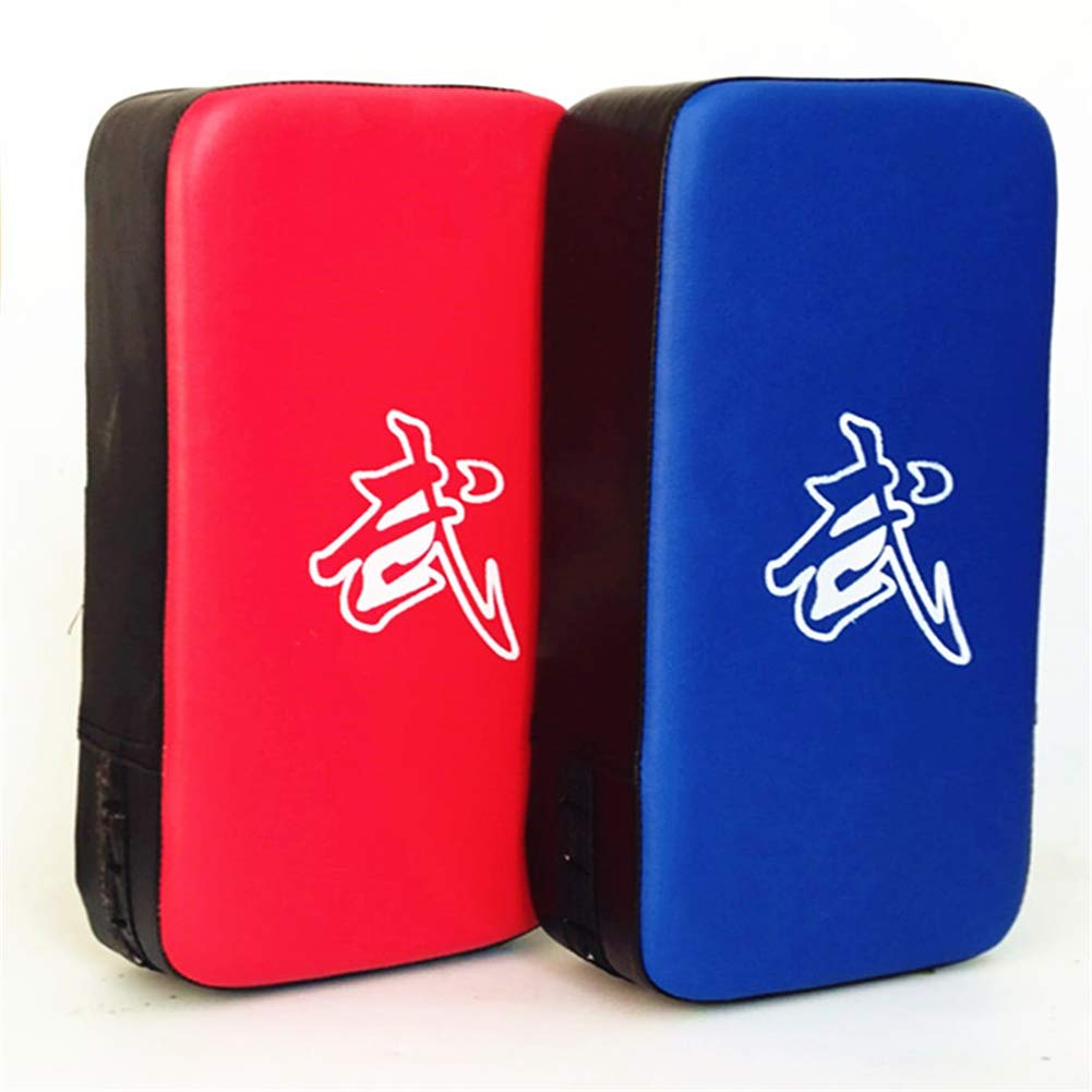 Guantes Boxeo Almohadilla de Palma Kick Pads Artes Marciales Golpe Cuerpo Pad Azul Talla Única