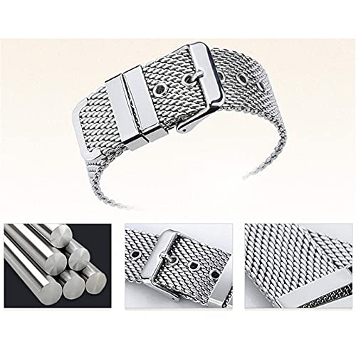 Bracelet universel hommes femmes en maille acier inoxydable 18mm 20mm 22mm 24mm
