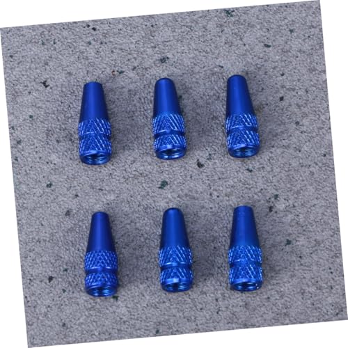 6 Pcs Tapas de Válvula Azules para Bicicleta miniatura 3