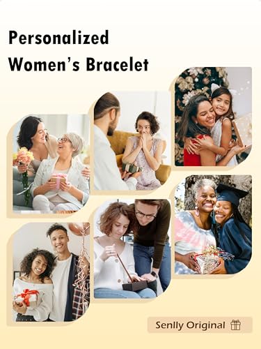 SENLLY Crystal Initial Bracelet, Meaningful Gift for Women Crafted with Natural Stone & Letter Padlock Charm J, Adjustable for Mom Daughter Sister Wife Friend - image 9