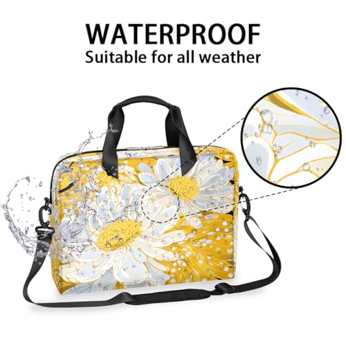 Maletín para portátil 15.6"–16" blanco con diseño floral miniatura 3
