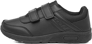 Boys Easy Fasten Black Trainer