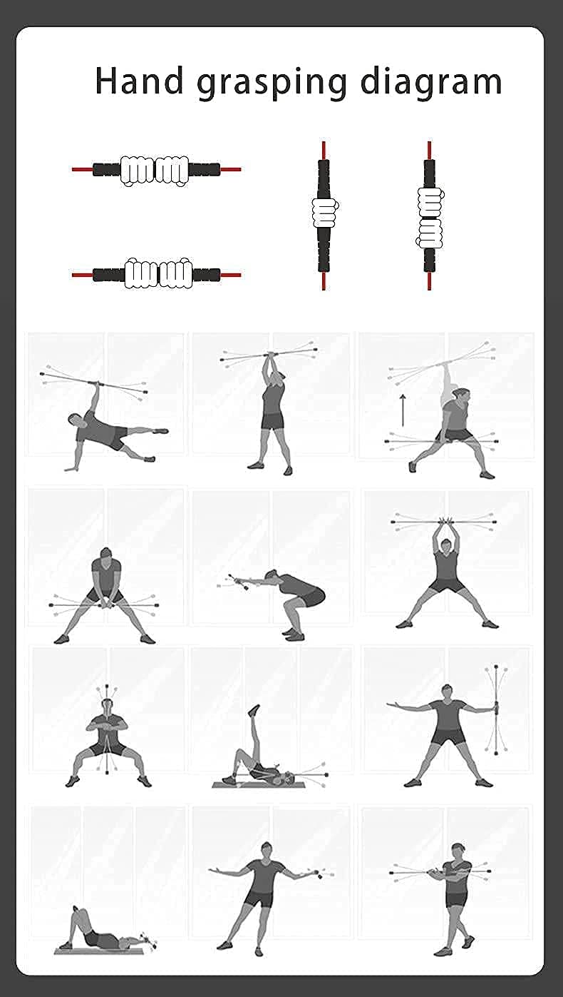 Swing Stick Fitness Asta elastica speciale per il fitness Bastone addominale parallelo, asta da allenamento multifunzionale, asta elastica fitness, asta tremore, attrezzatura fitness barra tremore fit