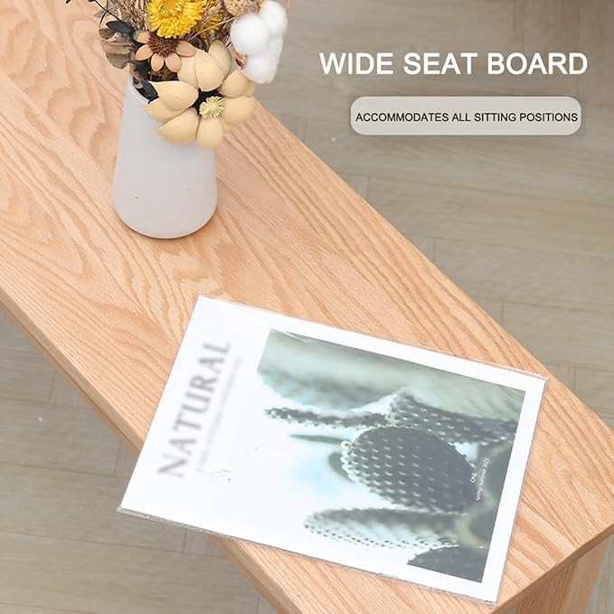 Image of Wooden Bench Seating for Hallway, Living Room, Porch, or Garden | Modern Minimalist Design | Walnut | 80 x 30 x 43 CM
