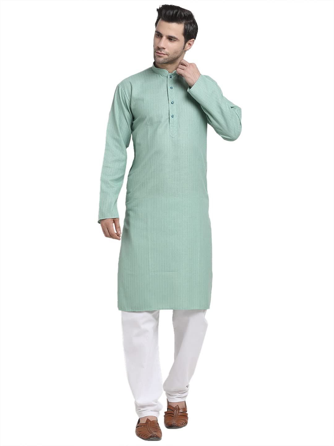 Men Cotton Striped Kurta Pyjama Set