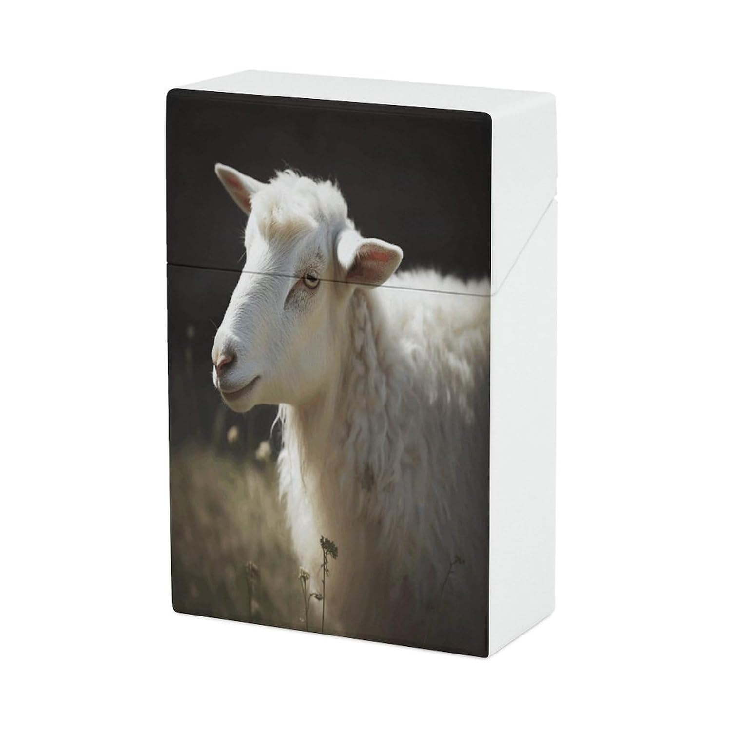 Plastic Cigarette Case, Sheep Print Stylish Cigarette Holder for Men and Women Portable Cigarette Case