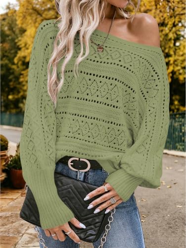 Image of Cakulo Womens Off Shoulder Oversized Pullover Knit Sweater