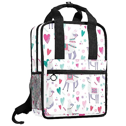 Sac à dos en alpaga blanc fin des douleurs de dos avec ses sangles réglables de 35cm