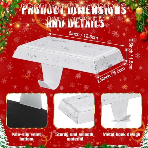 image for Zhengmy Christmas Stocking Holders for Mantle Weighted Stocking Holder