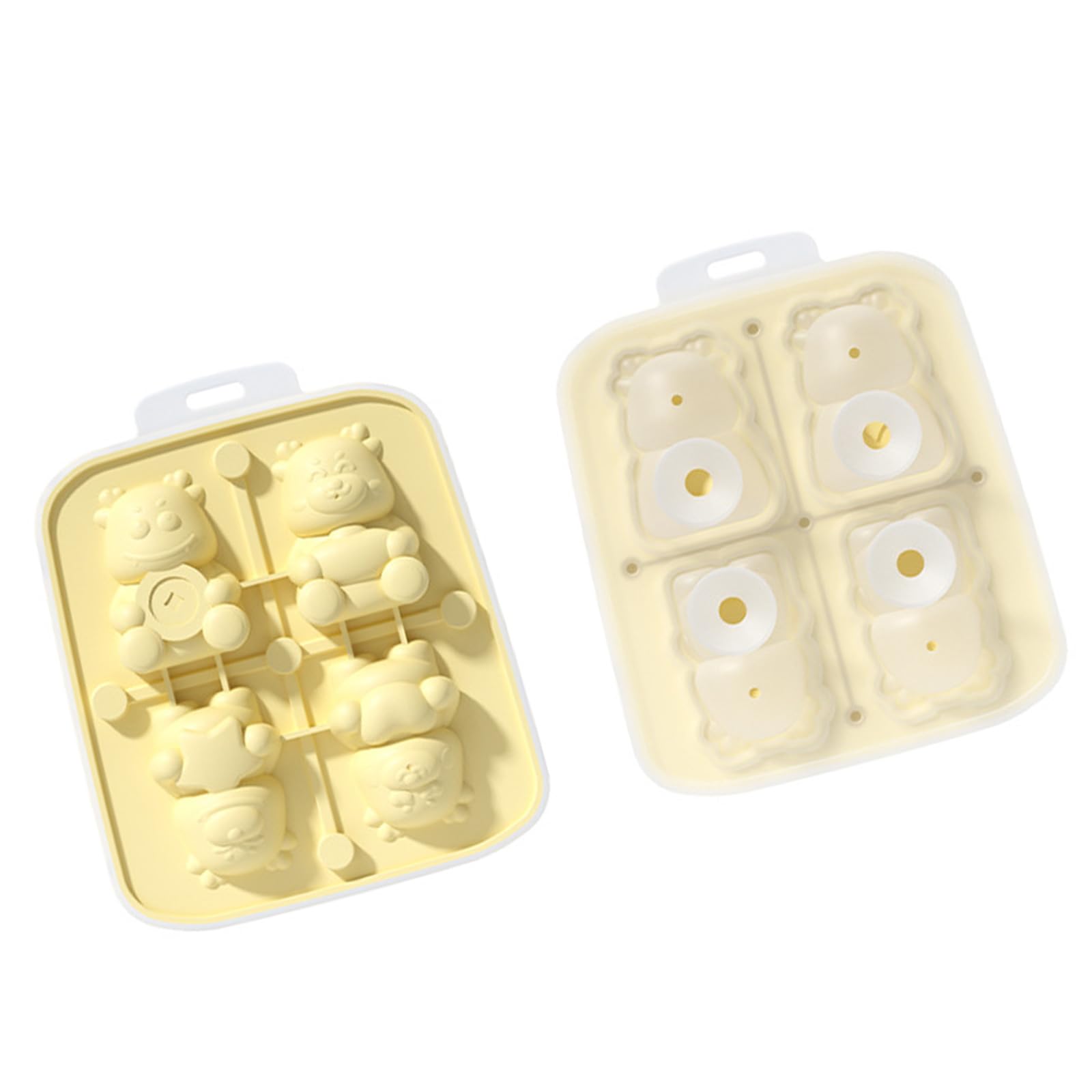 MICFENY Food Grade Silicone Ice Tray Little Dragon Shape Ice Mold Reusable Ice Maker for Soup Freezers Wine Juices