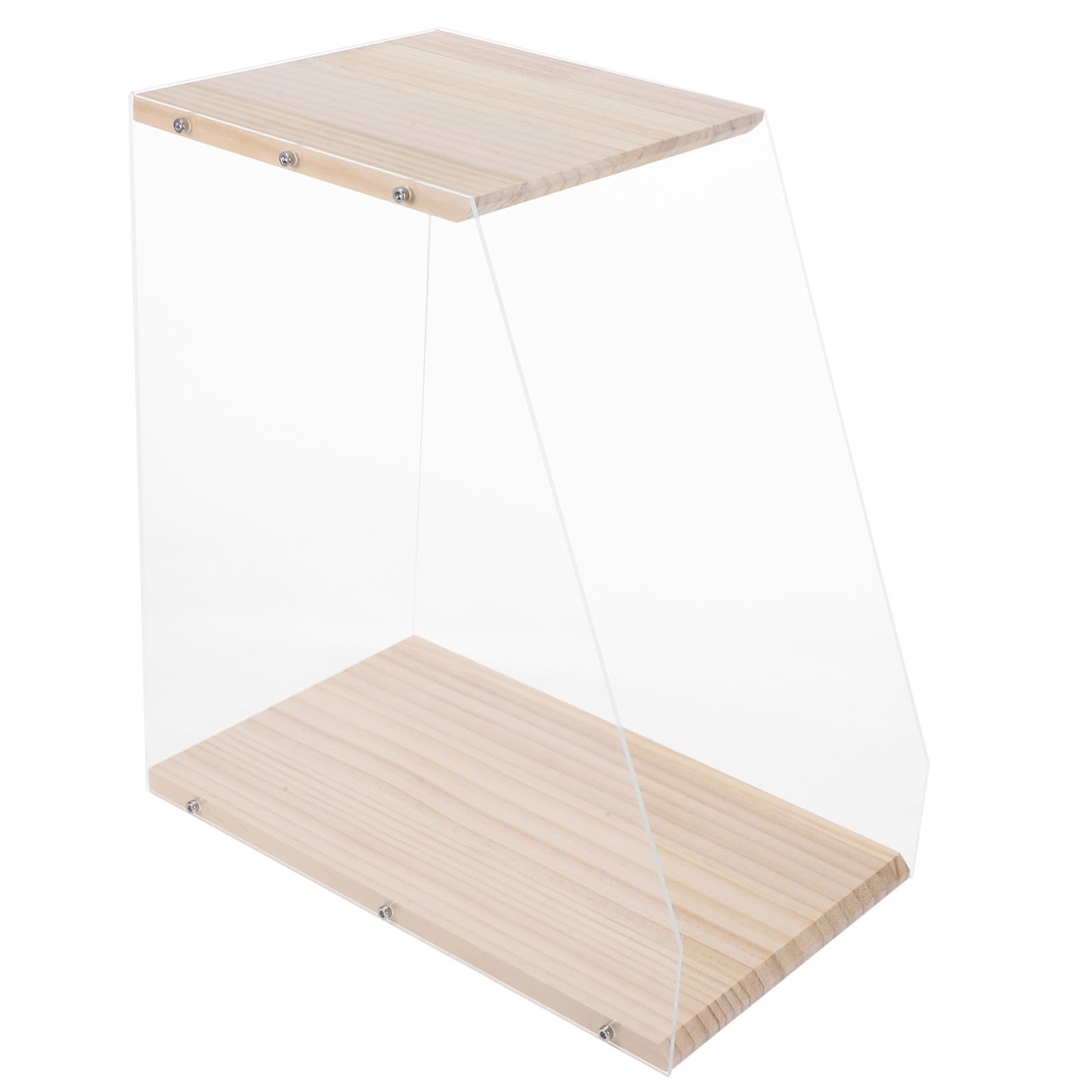DOITOOL Scaffale Porta Dischi in Vinile e Dvd in Legno e Acrilico, Organizer Multifunzionale Salvaspazio per Casa e Scrivania, Vetrina dallo Semplice