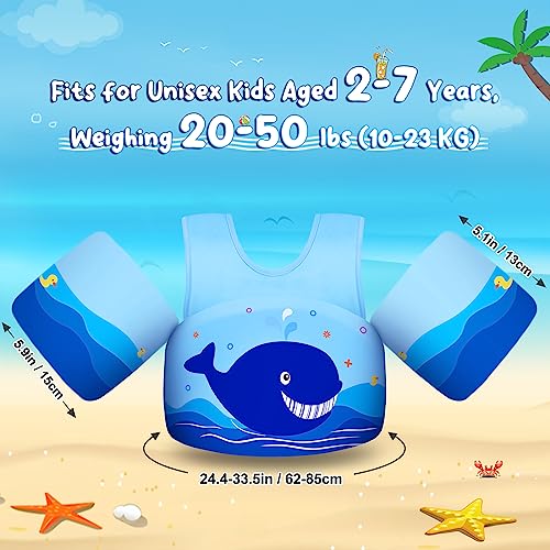 Abuytwo Gilet da Nuoto per Bambini con Mantello e