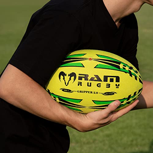 Rugby Ball Ram Profi Training Rugbyball mit 3D-Grip