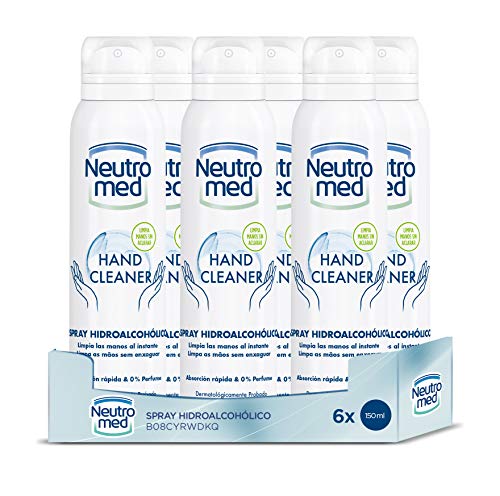 Neutromed - Spray Hidroalcohólico - 6uds 150ml (900ml) - Limpia tus manos al instante - Fragancia a limpio y fresco Cover