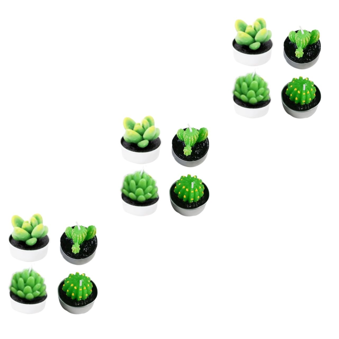 TOPBATHY 18pezzi Candela Decorativa Stile Succulento Per Decorazioni Di Matrimonio e Feste Candele Tealight Senza Fumi Per Spa e Casa Design Realistico e Versatile
