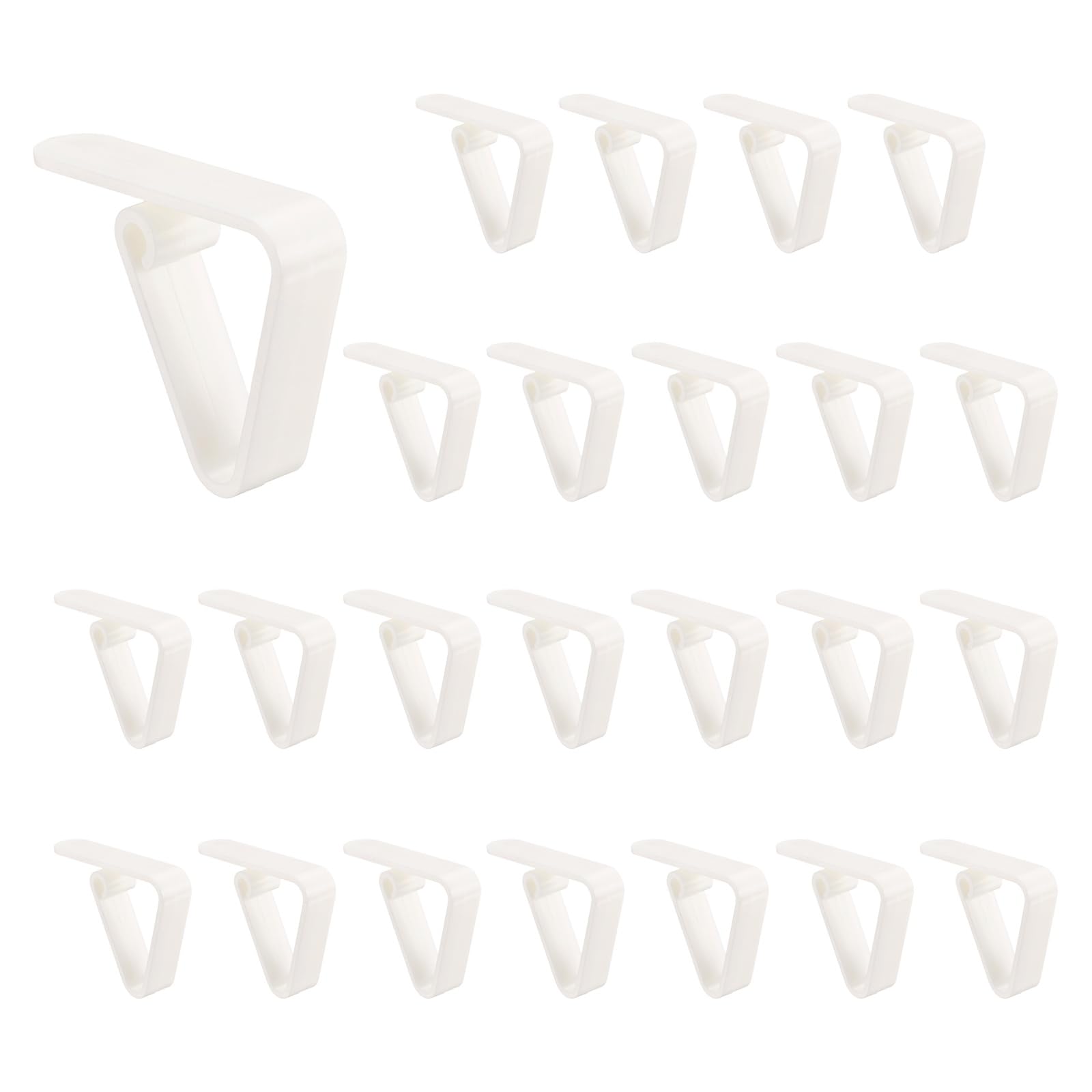 Pinces à nappe en plastique blanc uxcell : lot de 24 attache-nappe pour table de jardin et maison