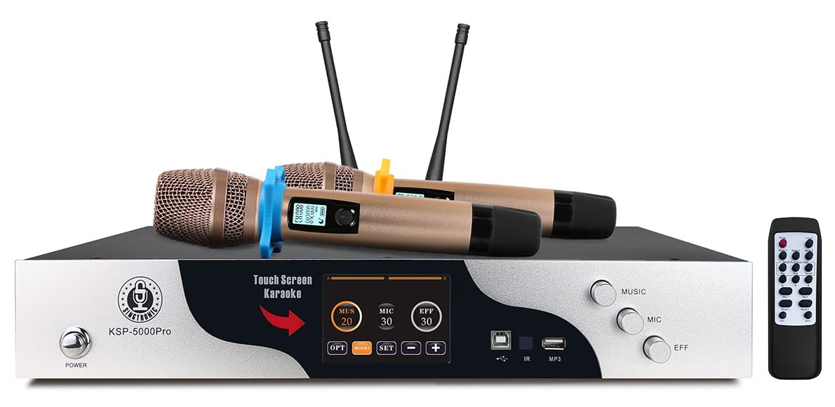 Singtronic KSP-5000Pro Professional 5000W Digital 3 in 1 Karaoke Sound Processor Amplifier Free: 2 x Anti-Feedback Wireless Microphones