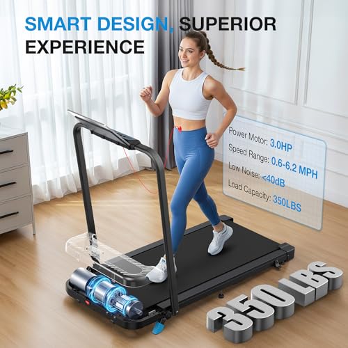 WELLFIT Foldable Under-Desk Walking Pad with 350 lb Capacity — view 4