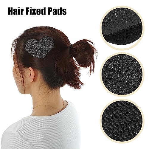 VOCOSTE Hair Fixed Pads, forma de corazón, negro, 2 piezas | Pegatina mágica, parche para flequillo, para niñas y mujeres miniatura 3