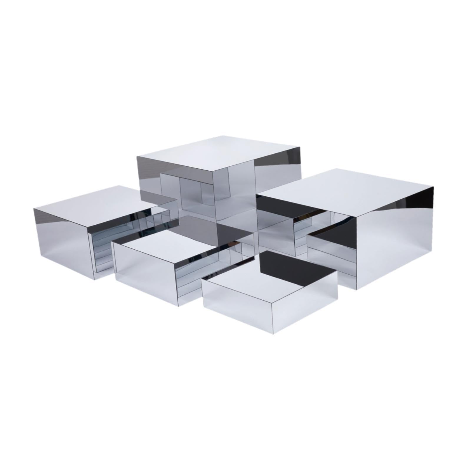 Acryl Buffet Riser Lebensmittel Riser für Buffet-Tisch, Cube Verschachtelung Riser, Desserts Display Stand, Hintergrund Schaumstoff Requisiten für Kosmetik, Schmuck, Collectibles, Stil g