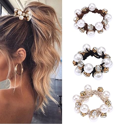 DIUEWOW Fascia Per Capelli Con Perle Rosa – Accessorio Moda Donna E Ragazza, Morbida E Regolabile