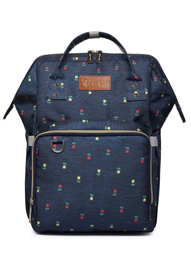 Image of VISMIINTREND Diaper Bag Combo for Mothers for Travel - Includes Mini and Large Diaper Backpack, Solid Premium Febric, Diaper Baby Bag, Maternity Hospital Handbag, Multipocket Stylish Nappy Bag for Mom