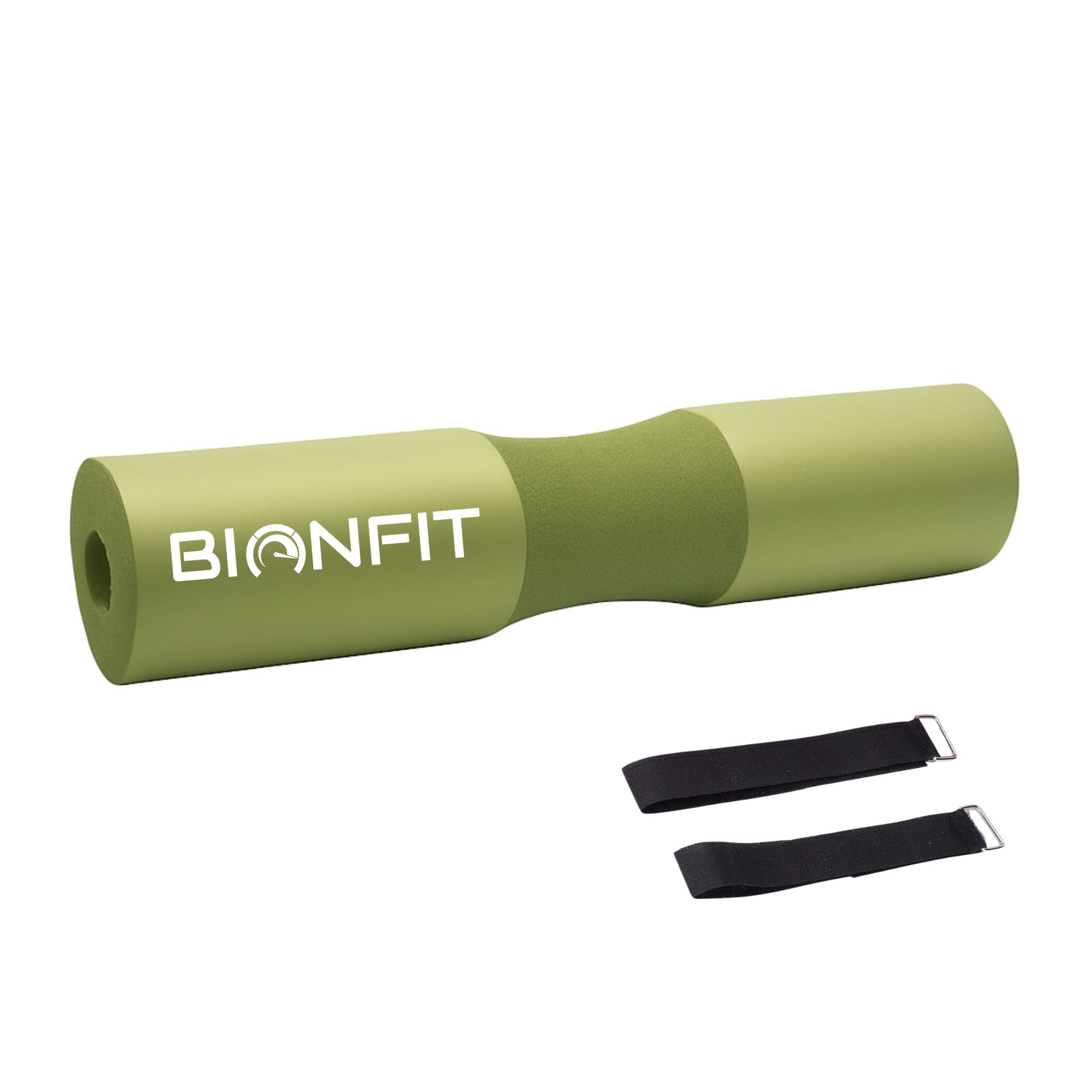 BIONFIT Barbell Squat Pad with Strap-Extra Cushion Foam Pad for Neck & Shoulder Support | Hip Thrust, Weightlifting & Gym Squats | Fits Standard and Olympic Bars