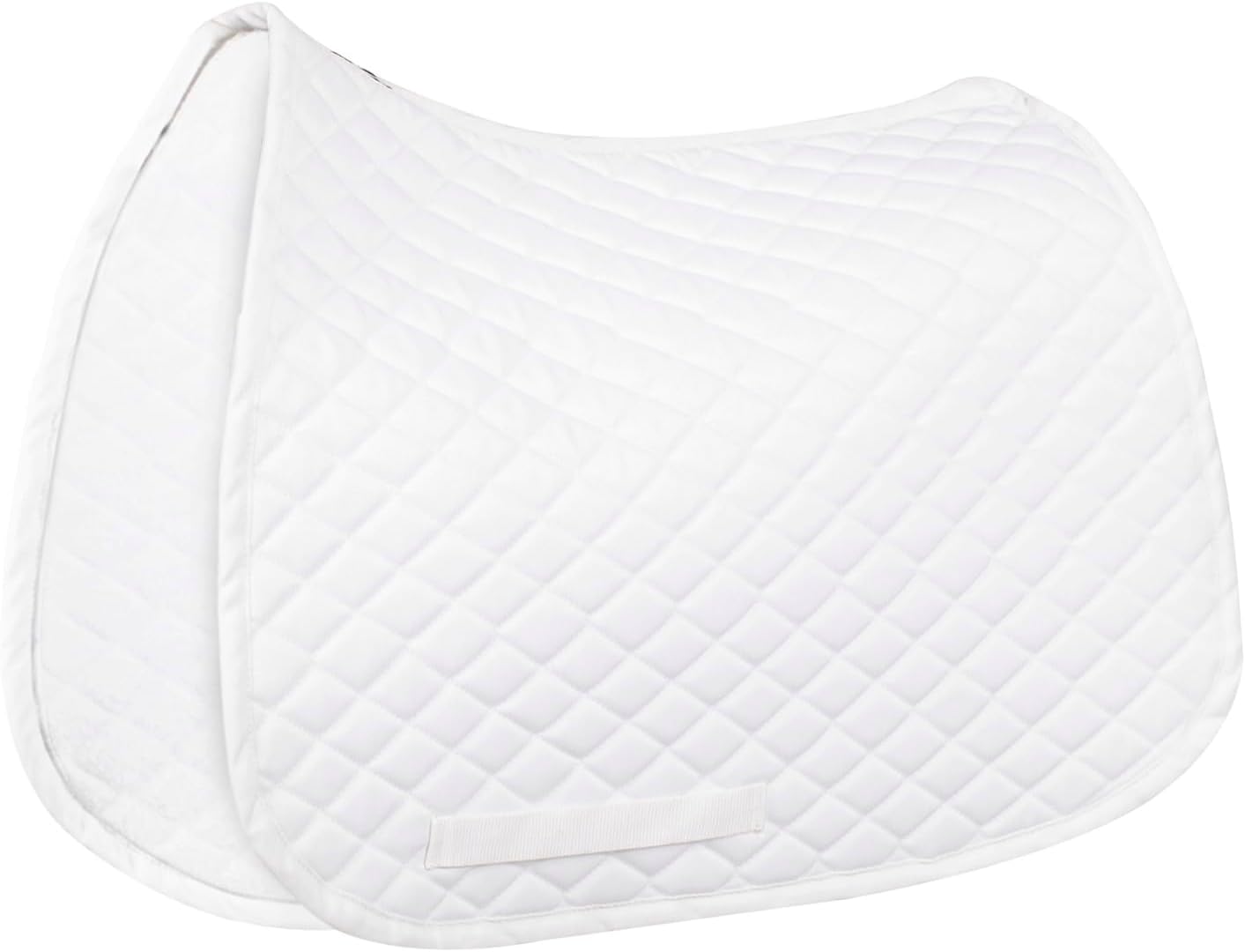 TuffRider Basic All Purpose Horse Riding Saddle Pad | Wither Relief Brushed Underside for Training and Competition - White