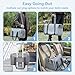 Petsfit Faltbarer Transporttasche Katze und Hund,erweiterbare Katzentransportbox mit Schultergurt Hundetragetasche Flugtasche Oxford Gewebe für Katze und Hund, L/Grau/Einseitig