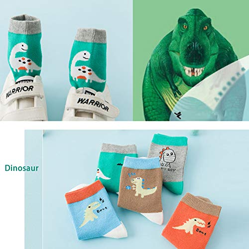 Zumou Toddler Kids Little Boys Fashion Cotton Crew Socks 5/10 Pack2